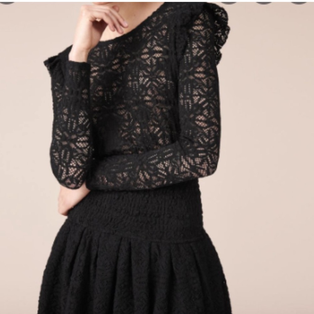 MAJE Black Lace Dress